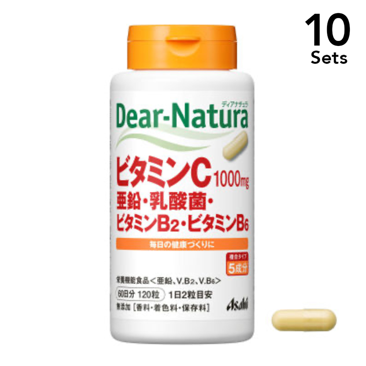 朝日食品集團 Dear Natura 【10入組】Asahi朝日 Dear-Natura 維生素C・B群・鋅・乳酸菌 120粒