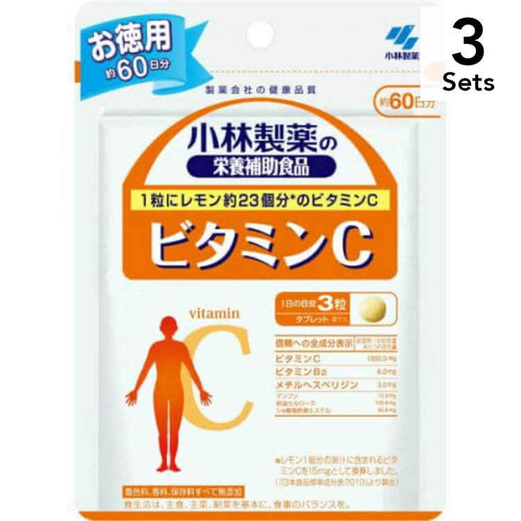 小林製藥 [3件入組]小林製藥維他命C超值裝180片
