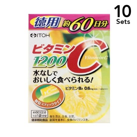 【10個セット】井藤漢方製薬ビタミンC1200徳用2gx60袋