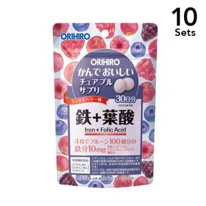 【10入組】ORIHIRO  鐵質綜合營養素咀嚼錠 120粒