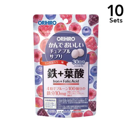 【10個セット】かんでおいしいチュアブルサプリ鉄120粒