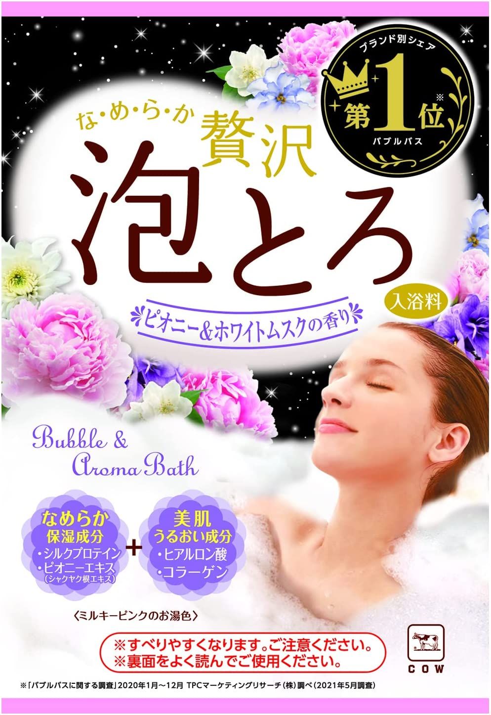 牛乳石鹸 お湯物語 贅沢泡とろ 入浴料 ピオニー&ホワイトムスクの香り 30g