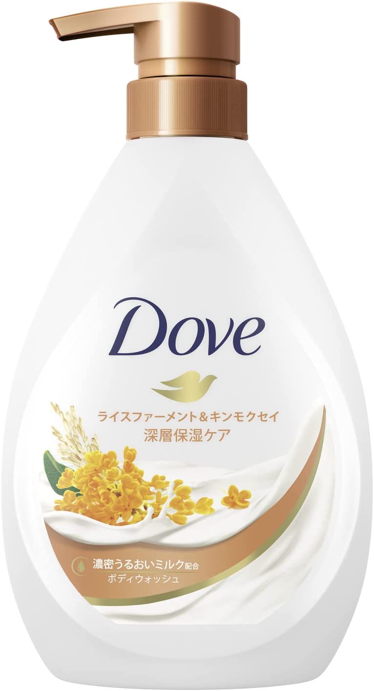 unilever DOVE/多芬 聯合利華日本 Dove 多芬身體沐浴乳 米發酵精華&桂花香（沐浴乳）主瓶裝 480g