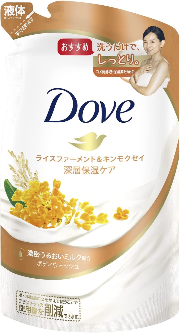 unilever DOVE/多芬 聯合利華日本鴿子身體肥皂米飯和kinmokusei（沐浴露）補充340克