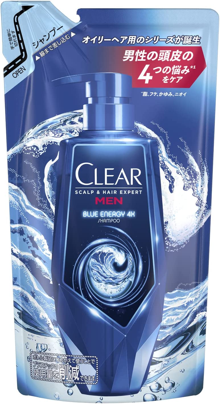 unilever 淨CLEAR 聯合利華透明藍色能源4x雕塑洗髮水重新填充280克