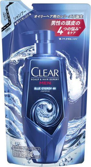 ユニリーバ CLEAR ブルーエナジー4x スカルプシャンプー 詰め替え用 280g