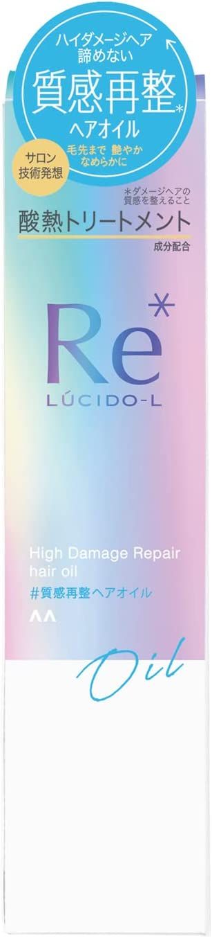 Mandom LUCIDO-L #Texture 修复护发油，免洗，酸性热处理，适合柔软秀发，90ml