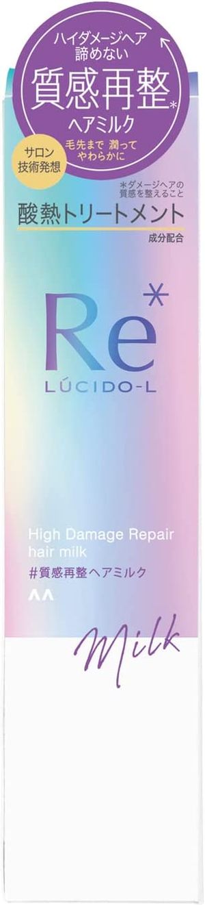 Mandom Lucido-L #Redicated Hair Milk Not Rinseed Acid heat treatment 90g for hard hair