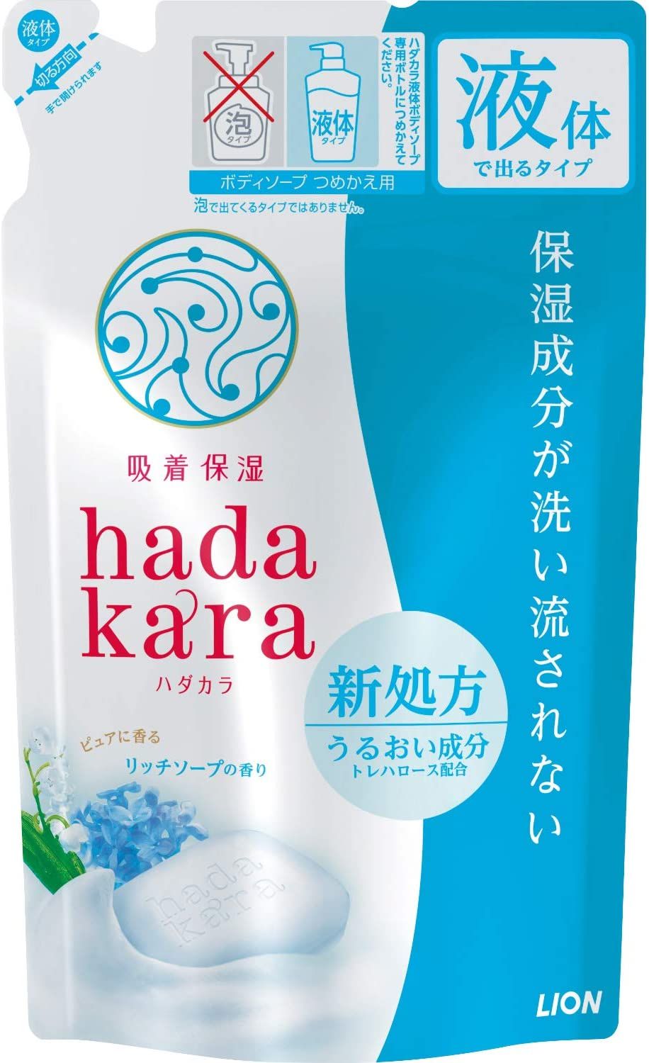 Lion HADAKARA Body Soap Rich Soap Refill 360ml