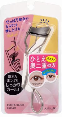 KOJI本舖 推壓式睫毛夾 銀色 適合單眼皮・內雙 內附替換膠墊