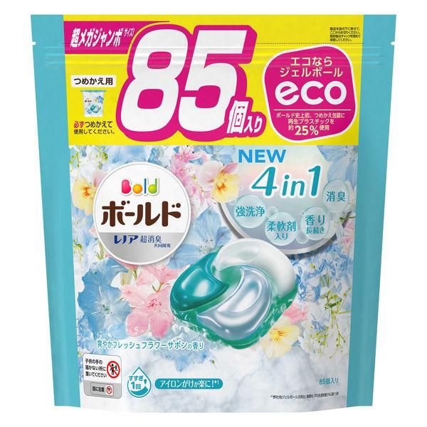 P&G ボールド ジェルボール4D 爽やかフレッシュフラワーサボンの香り つめかえ 超メガジャンボサイズ