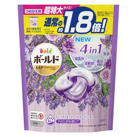 宝洁 Bold 4D 薰衣草和花卉花园香氛凝胶球 补充装 超大尺寸