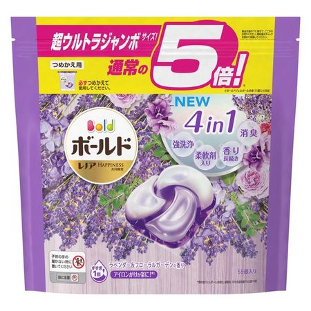 P&G 볼드 젤볼 4D 라벤더 & 플로럴 가든향 리필 초울트라 점보 사이즈