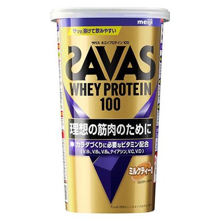 明治 SAVAS ザバス ザバス ホエイプロテイン100 ミルクティー風味 280g