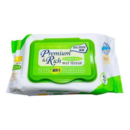 Global Premium & Rich 无酒精消毒湿巾 55片