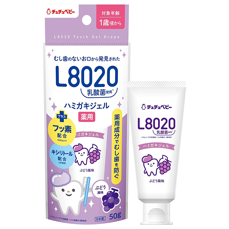 ジェクス チュチュベビー L8020乳酸菌 ハミガキタイムジェル ぶどう風味 50g