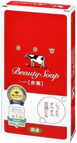 Milk soap cow brand red box 90g x 3 pieces