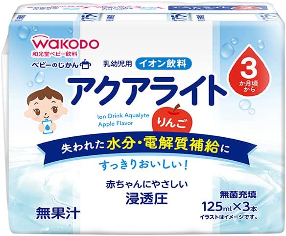 朝日食品集團 和光堂 Asahi Group Foods Wakudo嬰兒Jikan Aqualite Apple（125毫升紙包X 3P）