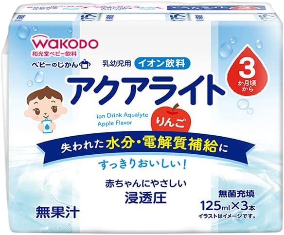 Asahi Group Foods Wakudo Baby Jikan Aqualite Apple (125ml Paper Pack x 3P)