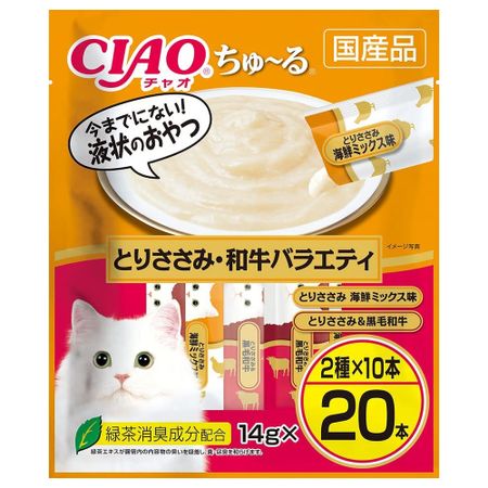 CIAO Churu Chicken Fillet & Wagyu Beef Variety 14g x 20 sticks