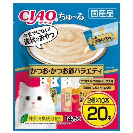 CIAO Churu Bonito and Dried Bonito Variety 14g x 20 pieces