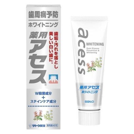 약용 아세스 화이트닝 사토제약 【의약부외품】 치약 화이트닝 90g