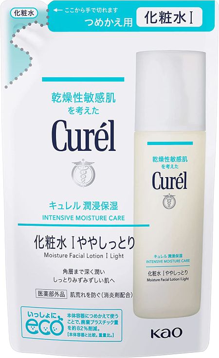 카오 큐렐 화장수 I 약간 촉촉 타입 리필용 130ml