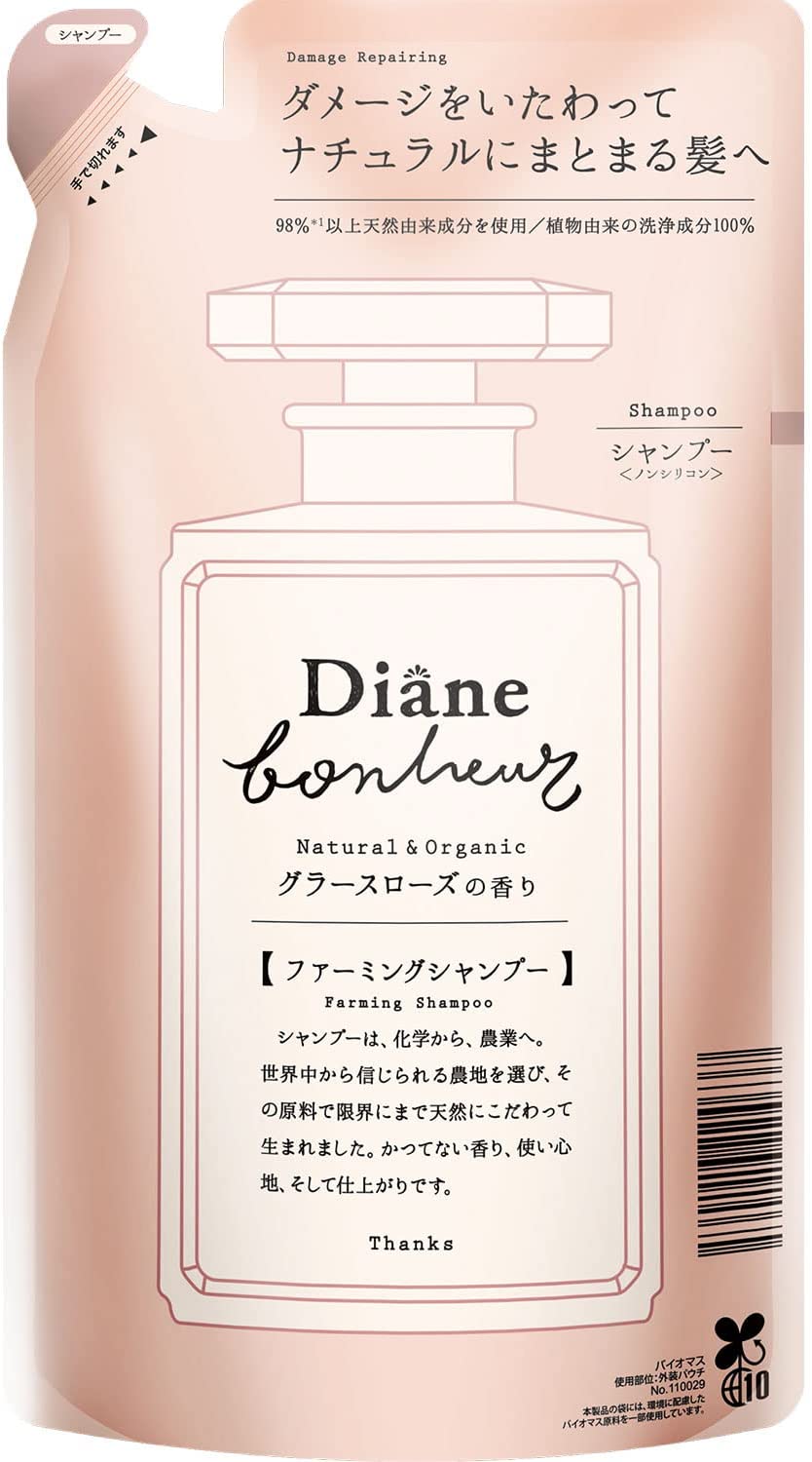 Storia Moist Diane黛絲恩 Moist Diane Bonheur 修護損傷洗髮精 格拉斯玫瑰香味 補充包 400ml