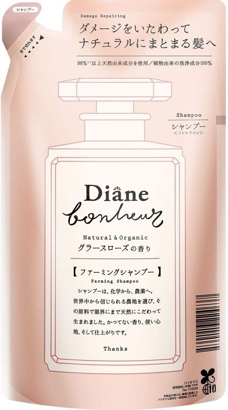 Moist Diane Bonheur 损伤修复洗发水格拉斯玫瑰香味补充装 400 毫升