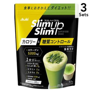 【3入組】Asahi 朝日 Slim UP Slim 酵素代餐 抹茶拿鐵 315g