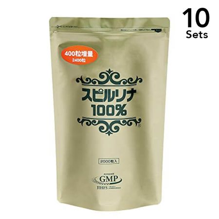 【10개 세트】스피루리나 100% [2000정 + 400정 추가 증량]