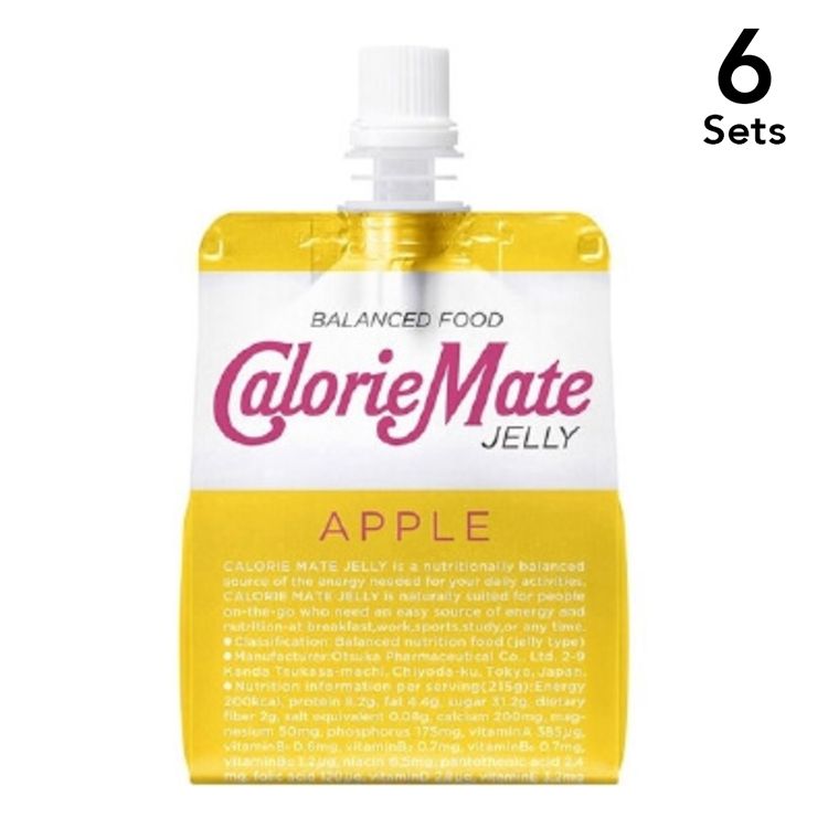 【Set of 6】 Calorie mate jelly apple flavor 215g