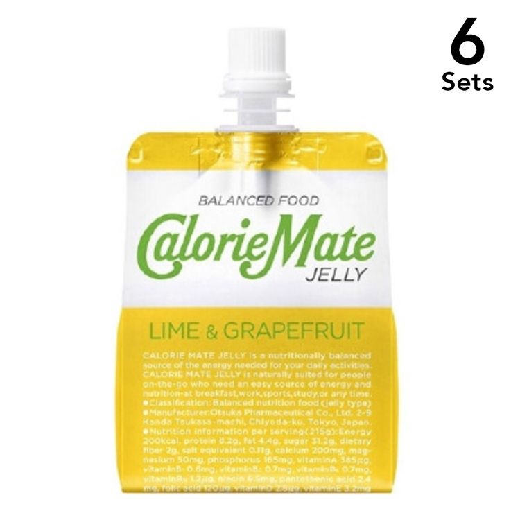 【Set of 6】 Calorie mate jelly lime & grapefruit flavor 215g