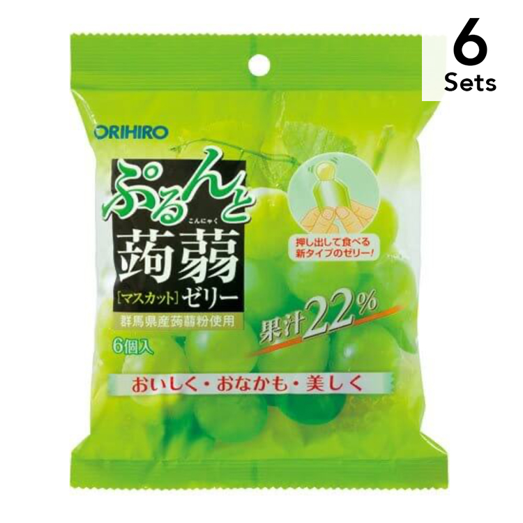 ORIHIRO ORIHIRO蒟蒻果凍 【6入組】ORIHIRO 擠壓式低卡蒟蒻果凍 白葡萄口味 6入