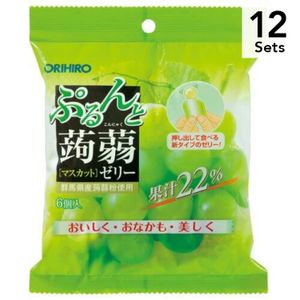 【12개 세트】푸른과 곤약젤리 파우치 무스카트 20g×6개입