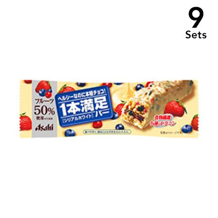 [Set of 9] ASAHI F&H 1-Bar Satisfaction White Cereal Bar