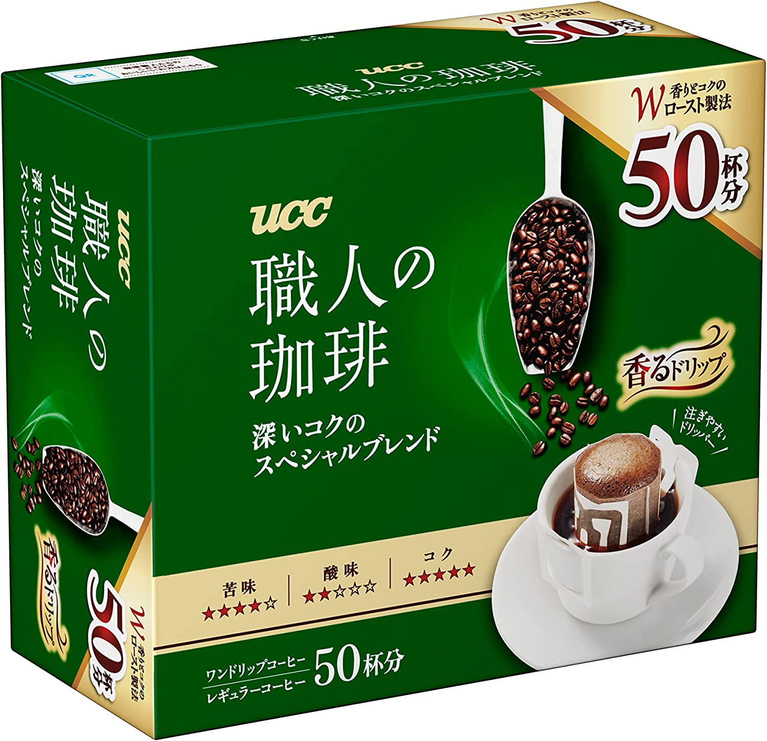 UCC上島珈琲 UCC上島咖啡 職人的咖啡 手沖咖啡 濃郁特製品牌 50杯份