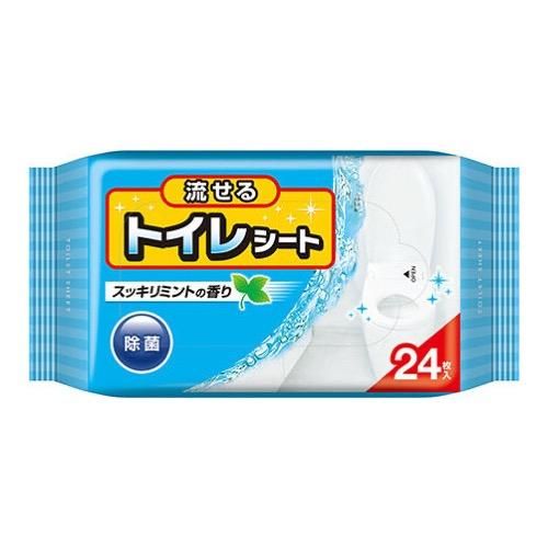 コットン・ラボ 流せるトイレシート すっきりミントの香り 24枚