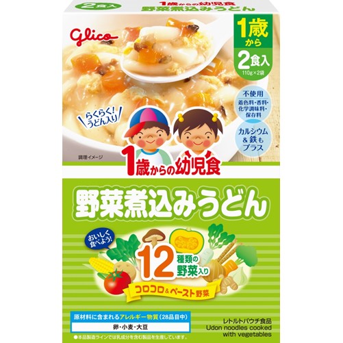 固力果glico 來自1歲&lt;燉蔬菜Udon&gt;的嬰兒食品