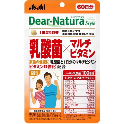 朝日食品集團 Dear Natura Dianatura樣式乳酸菌X多種維生素60天120片