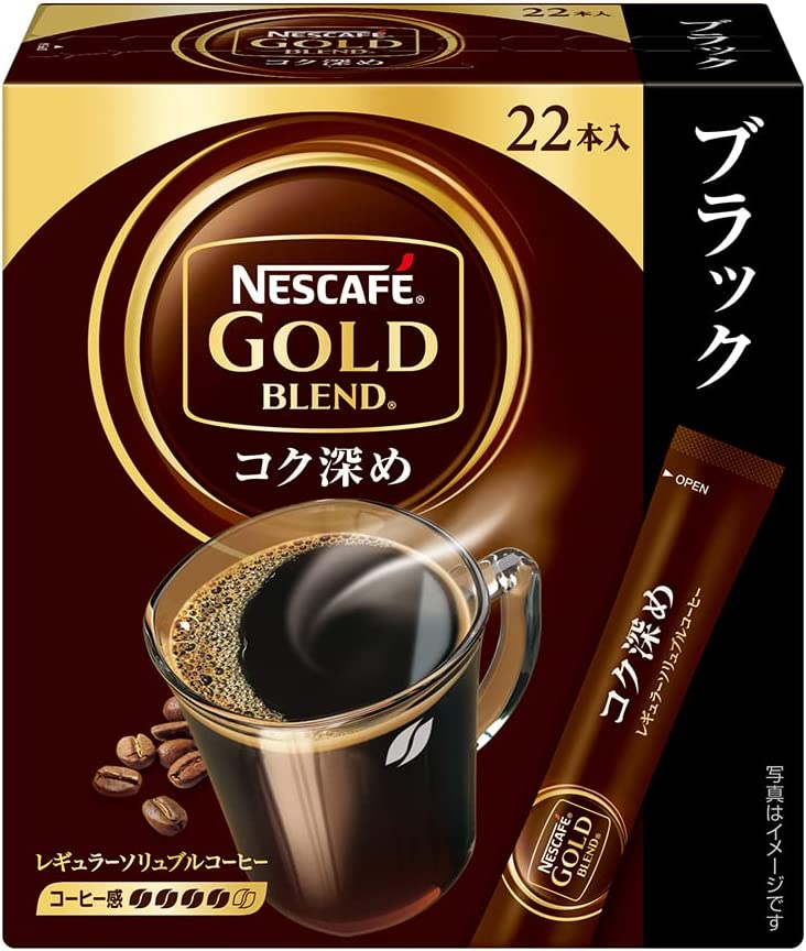 Nestle NESCAFE 雀巢 NESCAFÉ 金牌濃鬱黑咖啡即溶棒 22入