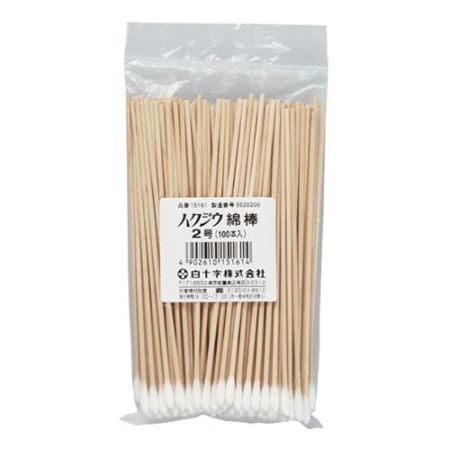 白十寺棉签 100 支（2 号）
