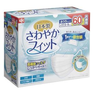 LEC Refreshing Fit Mask, Regular Size, Individually Wrapped, 60 Masks (Value Pack)