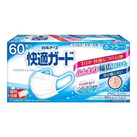Comfortable Guard Mask, Regular Size, 60 Pieces
