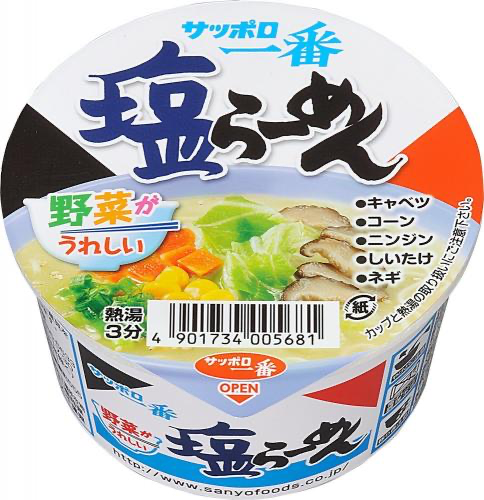 【Set of 12】 [Box sale] Sapporo Ichiban Shio Ramen Mini Donburi