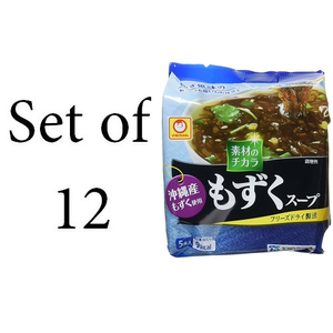 【Set of 12】 Okinawa Mozuku Soup 5 Food Pack