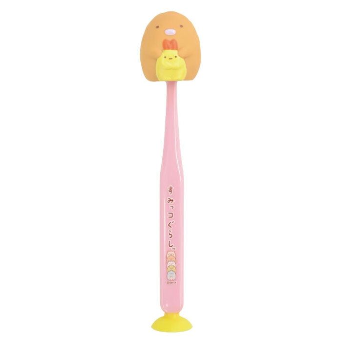 Ecan Panny Sumiruko Gurashi sucker & Cap Mascot toothbrush Tonkatsu