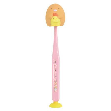 ユーカンパニー すみっコぐらし 吸盤＆キャップ付きマスコット歯ブラシ とんかつ
