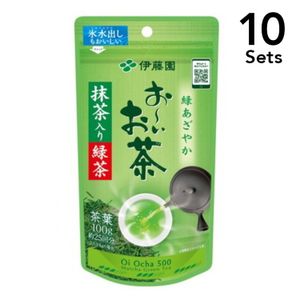 【Set of 10】 100g of green tea (tea leaves) with oi tea matcha