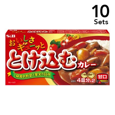 【10개 세트】S&B 맛이 가득 녹아드는 카레 순한맛 140g